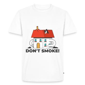 Non-fumeur drôle maison de cheminée fumante - T-shirt Premium bio Homme - blanc - Devant - Nico (187cm)