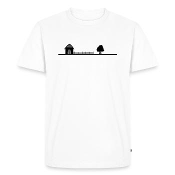 Hometown Skyline funny funny - Men's Premium Organic T-Shirt - white - Front - Nico (187cm)