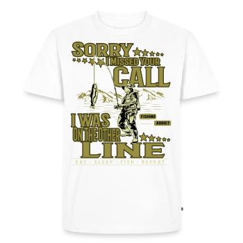 Fishermen Fishing - Men's Premium Organic T-Shirt - white - Front - Nico (187cm)