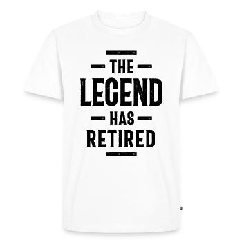 La légende a pris sa retraite - Cadeau de retraite - T-shirt Premium bio Homme - blanc - Devant - Nico (187cm)