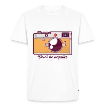 Appareil photo rétro avec motivation disant - T-shirt Premium bio Homme - blanc - Devant - Nico (187cm)