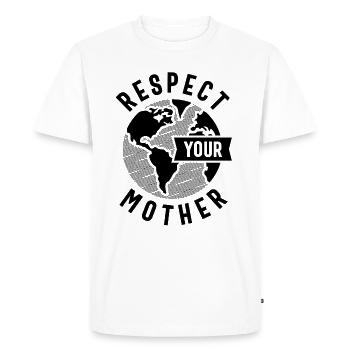 07 chemise de mère respect - T-shirt Premium bio Homme - blanc - Devant - Nico (187cm)