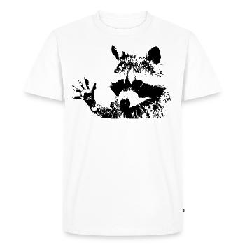 raton laveur - T-shirt Premium bio Homme - blanc - Devant - Nico (187cm)