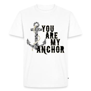 Ancre - Vous êtes mon ancre - T-shirt Premium bio Homme - blanc - Devant - Nico (187cm)
