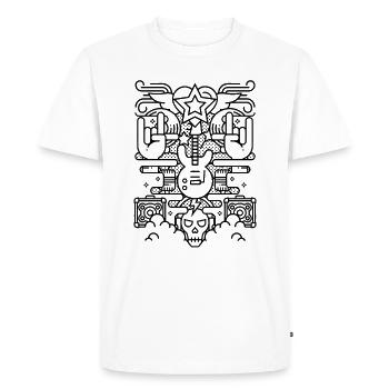 Juste rock - T-shirt Premium bio Homme - blanc - Devant - Nico (187cm)