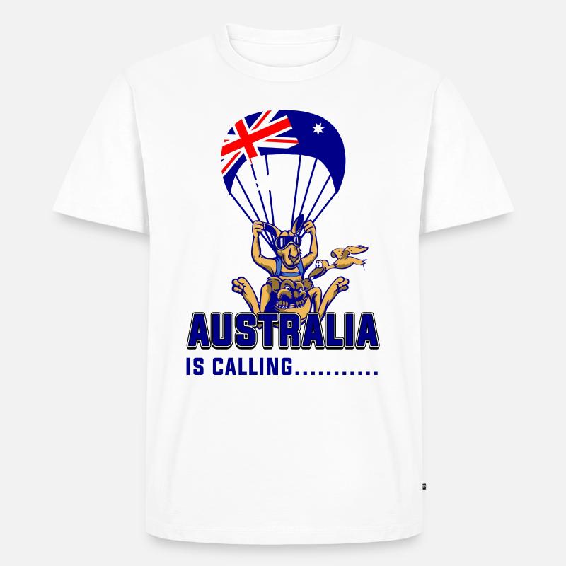 Australia is calling - Männer Premium Bio T-Shirt - Weiß