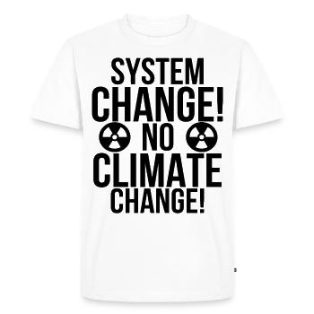 climate Protection - Men's Premium Organic T-Shirt - white - Front - Nico (187cm)