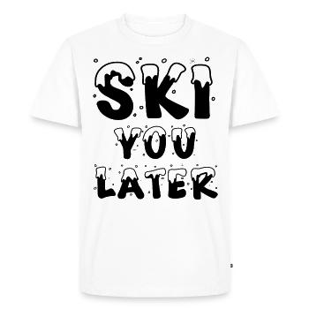 Ski You Later - Men's Premium Organic T-Shirt - white - Front - Nico (187cm)
