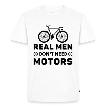 Vélo Vélo Dictons de vélo de montagne Proverbes Biker - T-shirt Premium bio Homme - blanc - Devant - Nico (187cm)