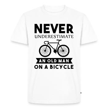 Vélo Vélo Dictons de vélo de montagne Proverbes Biker - T-shirt Premium bio Homme - blanc - Devant - Nico (187cm)