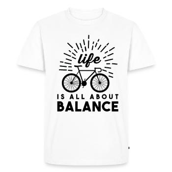 Vélo Vélo Dictons de vélo de montagne Proverbes Biker - T-shirt Premium bio Homme - blanc - Devant - Nico (187cm)