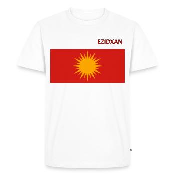 Ezidxan flag Ezidi flag - Men's Premium Organic T-Shirt - white - Front - Nico (187cm)