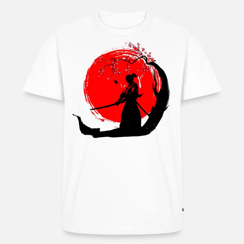 Samurai - Männer Premium Bio T-Shirt - Weiß