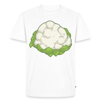 Chou-fleur Légumes Nourriture Végétal - T-shirt Premium bio Homme - blanc - Devant - Nico (187cm)