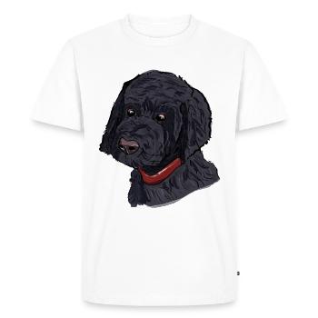 Poodle dog pet cooler dog golden doodle sweet - Men's Premium Organic T-Shirt - white - Front - Nico (187cm)