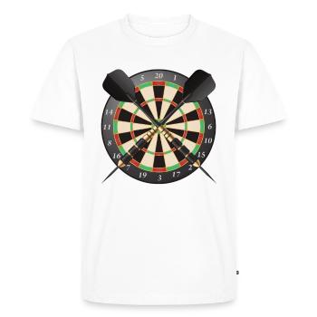Fléchettes Fléchettes Fléchettes Fléchettes Cadeau - T-shirt Premium bio Homme - blanc - Devant - Nico (187cm)