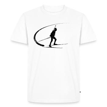 Passion biathlon - T-shirt Premium bio Homme - blanc - Devant - Nico (187cm)