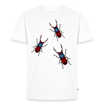 Insectes Cerf Coléoptère Insectes Bois Animaux forestiers - T-shirt Premium bio Homme - blanc - Devant - Nico (187cm)