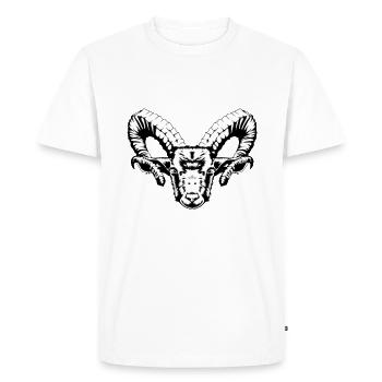 Satan Satanic Chèvre Chèvre Diable Enfer Mort - T-shirt Premium bio Homme - blanc - Devant - Nico (187cm)