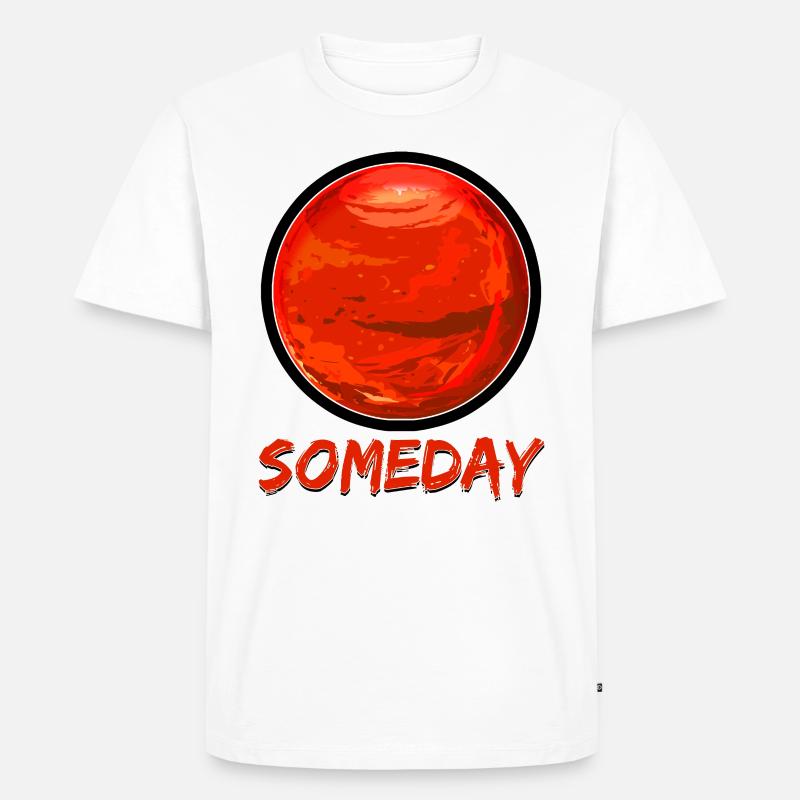 Someday Mars - Männer Premium Bio T-Shirt - Weiß