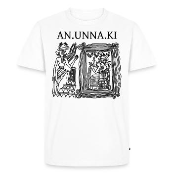 ANUNNAKI Préastronautique Ancient Aliens - T-shirt Premium bio Homme - blanc - Devant - Nico (187cm)