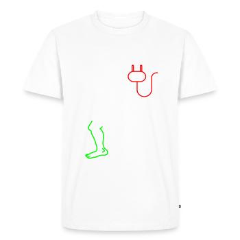 Radfahrer Lustiger Fahrrad Anti Ebike Spruch - Männer Premium Bio T-Shirt - Weiß - Vorne - Nico (187cm)