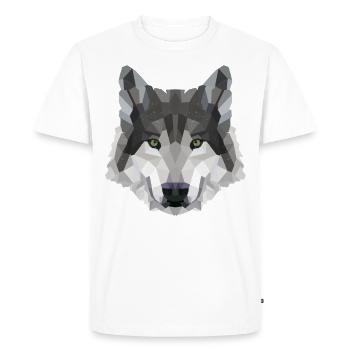 POLYGON WOLF MYTH FANTASY Husky - Men's Premium Organic T-Shirt - white - Front - Nico (187cm)