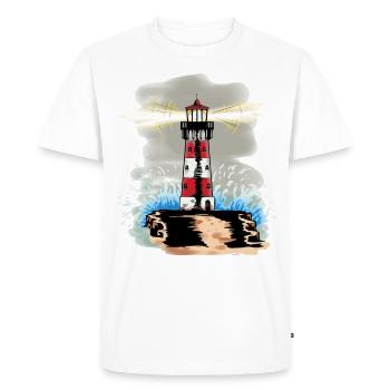 Phare De Marine Marine Fantasy Signal nautique - T-shirt Premium bio Homme - blanc - Devant - Nico (187cm)
