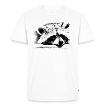 Raton laveur mignon - T-shirt Premium bio Homme - blanc - Devant - Nico (187cm)
