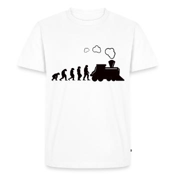 cheminot - T-shirt Premium bio Homme - blanc - Devant - Nico (187cm)