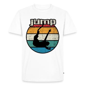 Bungee Jumping Extreme Sport Adrenaline Fun Gift - Men's Premium Organic T-Shirt - white - Front - Nico (187cm)