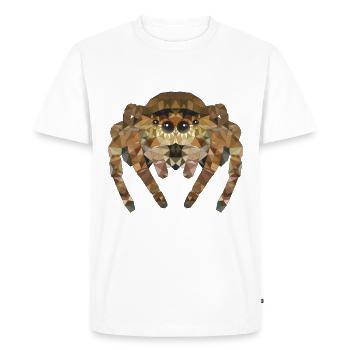 Polygoon Spider Spiders Insect Huisdier Kinderen - Mannen Premium Bio T-shirt - wit - Voor - Nico (187cm)