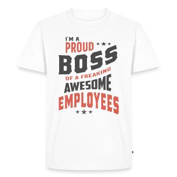 Je suis un fier patron d'employés impressionnants - T-shirt Premium bio Homme - blanc - Devant - Nico (187cm)