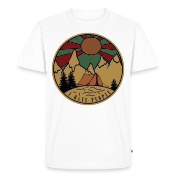 Je déteste les gens - T-shirt Premium bio Homme - blanc - Devant - Nico (187cm)