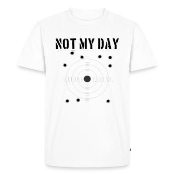 Pas ma journée - T-shirt Premium bio Homme - blanc - Devant - Nico (187cm)
