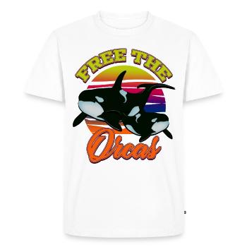 Libérez les orques - T-shirt Premium bio Homme - blanc - Devant - Nico (187cm)