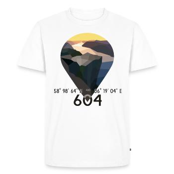 Kanzel Preikestolen Prekestolen 604 Norwegen Norge - Männer Premium Bio T-Shirt - Weiß - Vorne - Nico (187cm)
