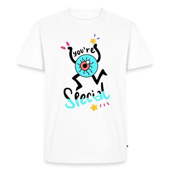 You are special - Men's Premium Organic T-Shirt - white - Front - Nico (187cm)
