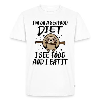 Je suis au régime - T-shirt Premium bio Homme - blanc - Devant - Nico (187cm)
