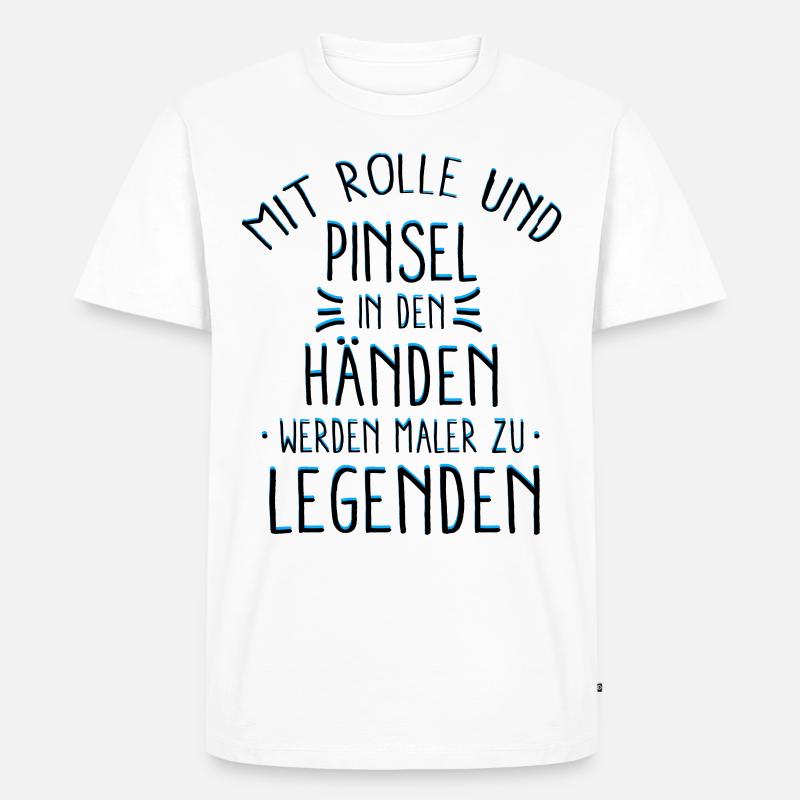 Maler Geschenk - Männer Premium Bio T-Shirt - Weiß