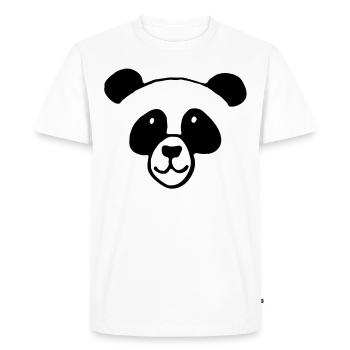 Panda face - Men's Premium Organic T-Shirt - white - Front - Nico (187cm)