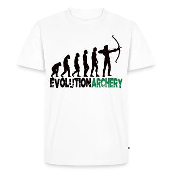archery - Men's Premium Organic T-Shirt - white - Front - Nico (187cm)