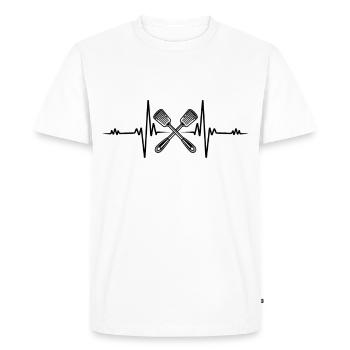 Heartbeat Chef Chef Chef Chef Chef Gift - Men's Premium Organic T-Shirt - white - Front - Nico (187cm)
