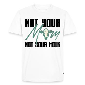 Pas ta maman pas ton lait - conception de vache - T-shirt Premium bio Homme - blanc - Devant - Nico (187cm)