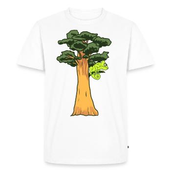 Gecko arbre reptile caméléon forêt tropicale nature - T-shirt Premium bio Homme - blanc - Devant - Nico (187cm)