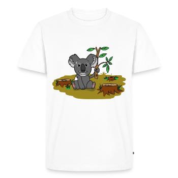 Koala Bear Australia Animal Welfare Nature Conservation Climate - Men's Premium Organic T-Shirt - white - Front - Nico (187cm)