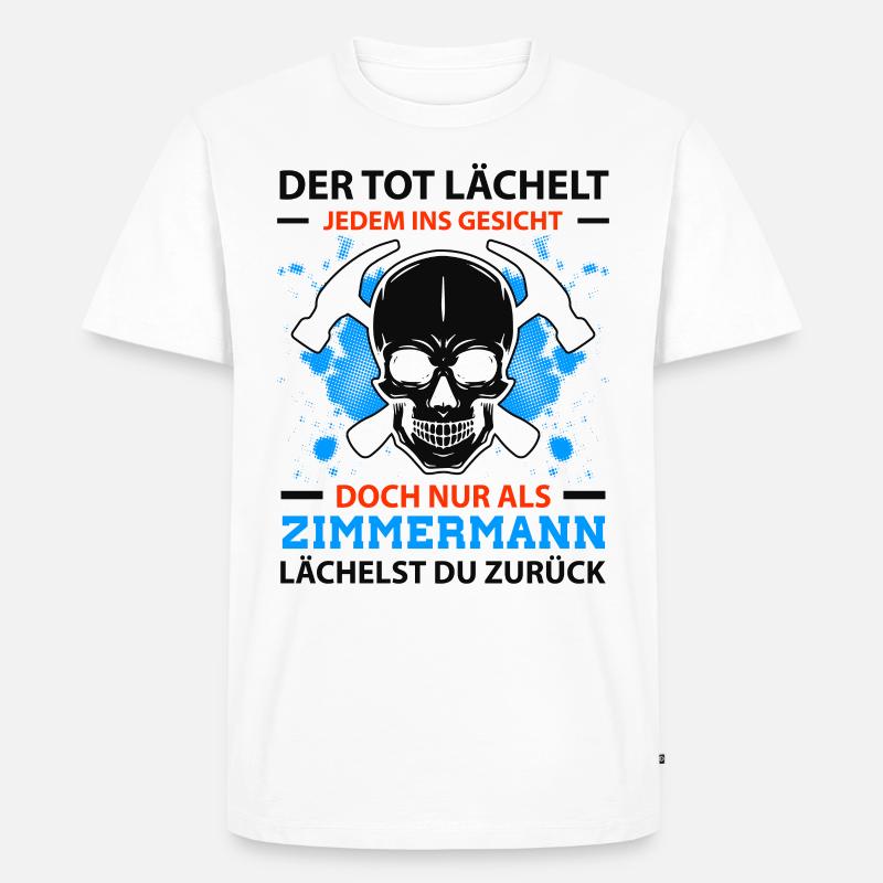 Zimmermann - Männer Premium Bio T-Shirt - Weiß