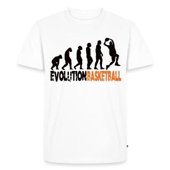 Basket-ball - T-shirt Premium bio Homme - blanc - Devant - Nico (187cm)
