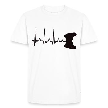 Gaming - T-shirt Premium bio Homme - blanc - Devant - Nico (187cm)