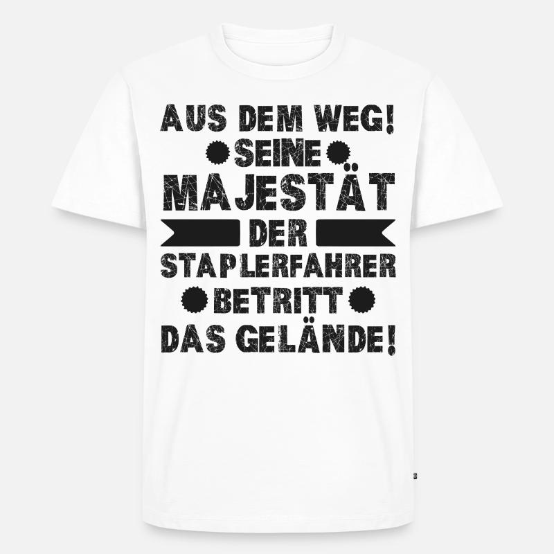 Staplerfahrer Stapler Lager Spedition - Männer Premium Bio T-Shirt - Weiß